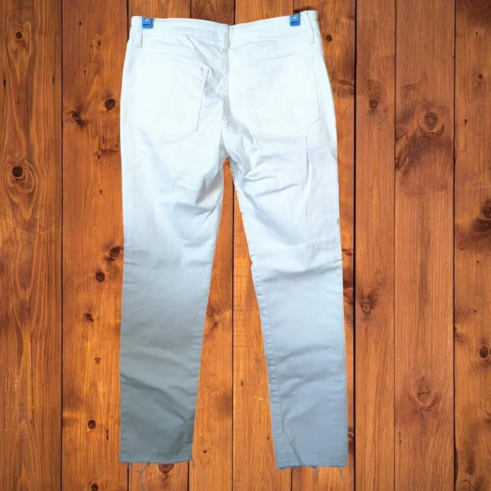 GAP Denim Girl's Size 16 White Super Skinny Ankle Jeans Distressed Raw Hem